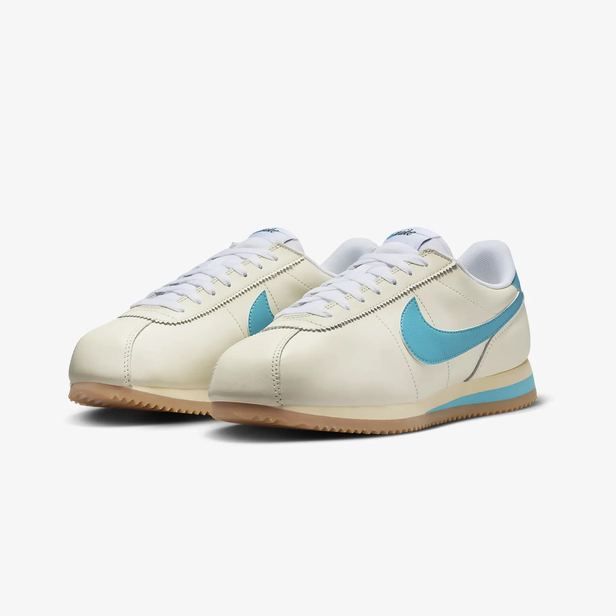 Nike | CORTEZ TXT { COCONUT MILK/TEAL NEBULA-GUM YELLOW - Image 2