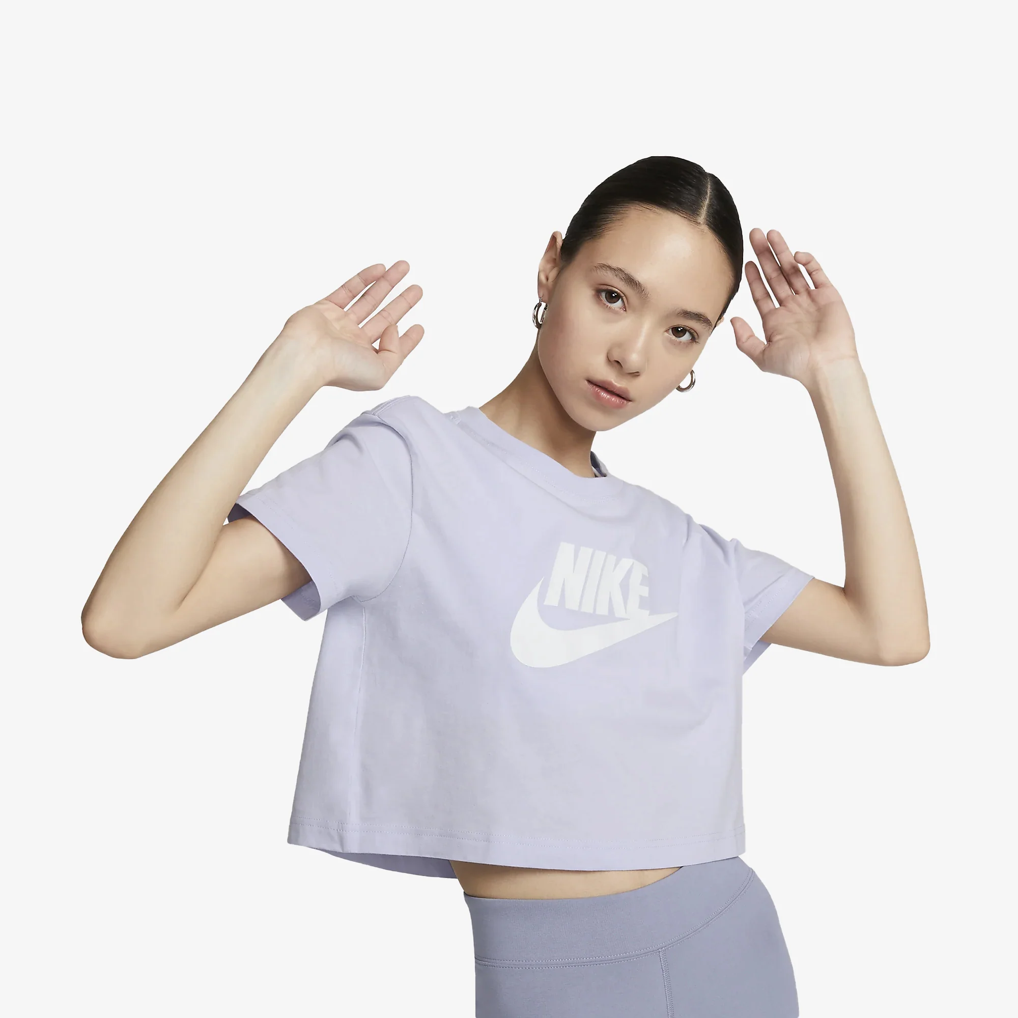 Nike | CROPPED { OXYGEN PURPLE/WHITE