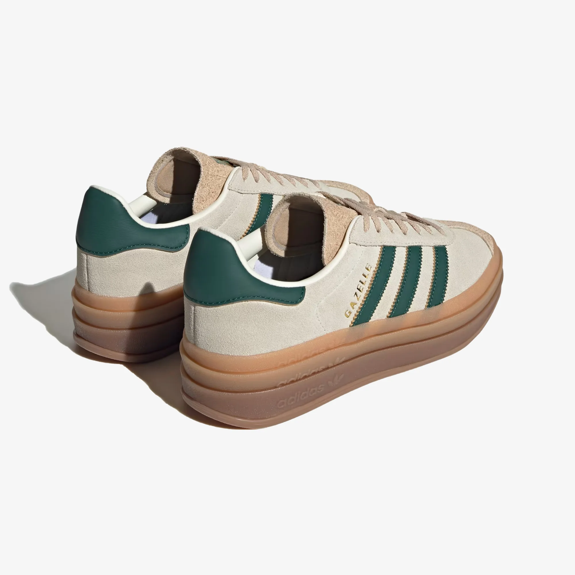 Adidas Originals | GAZELLE { CREAM WHITE/GREEN/MAGIC BEIGE - Image 3
