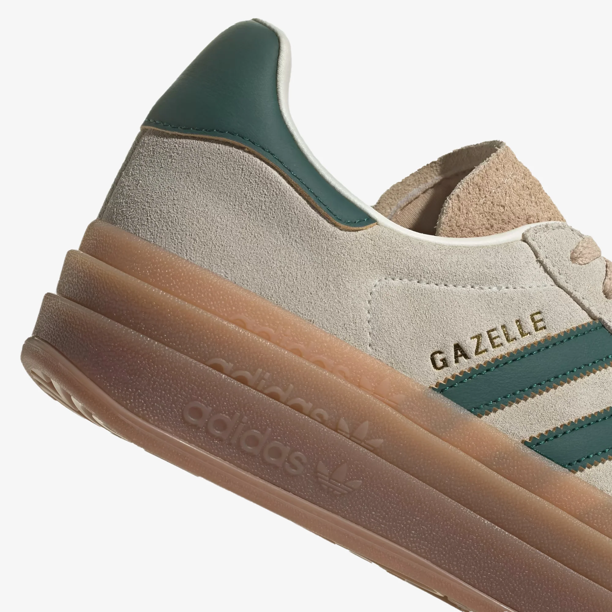 Adidas Originals | GAZELLE { CREAM WHITE/GREEN/MAGIC BEIGE - Image 4