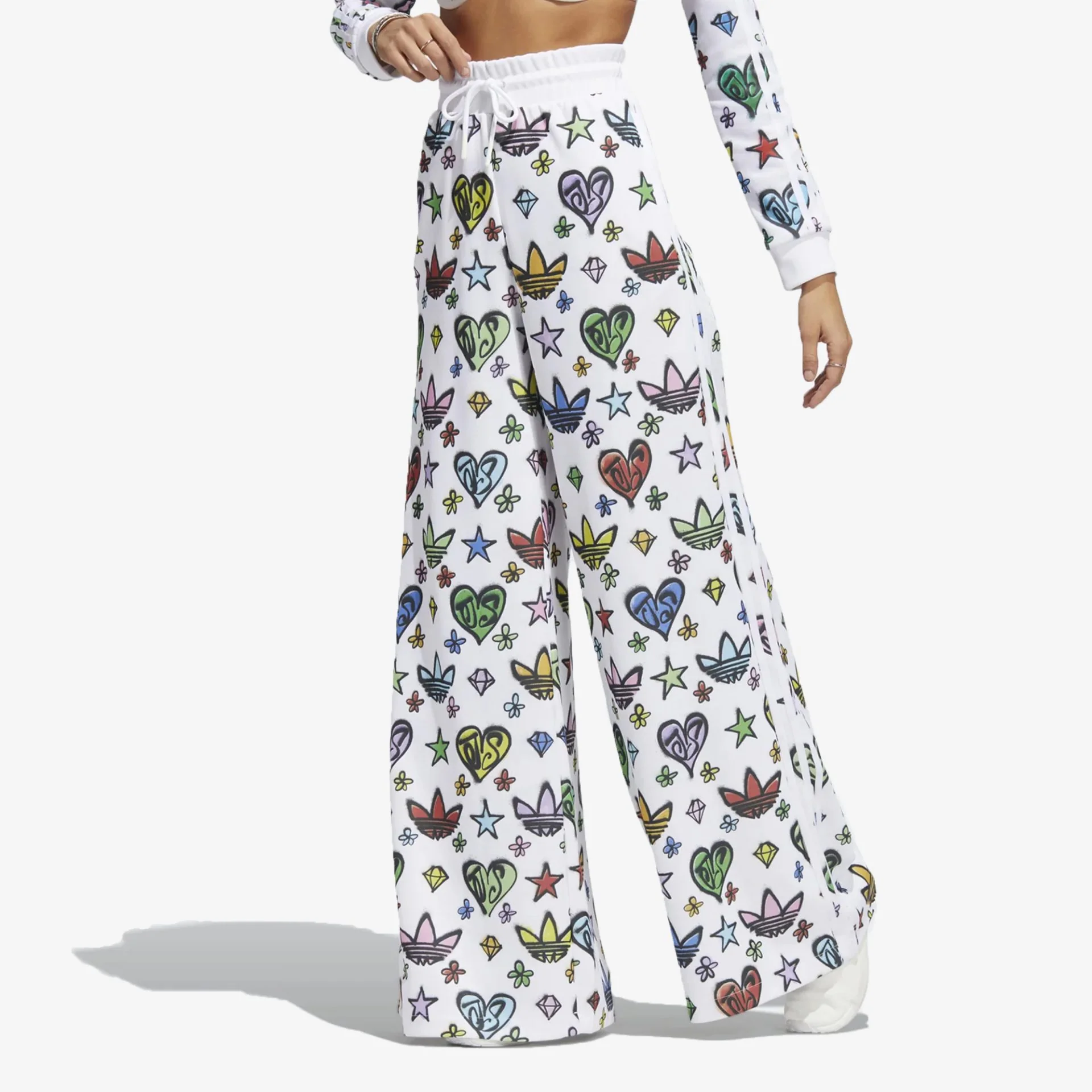 Adidas Originals | JEREMY SCOTT MONOGRAM WIDE-LEG TRACK PANTS