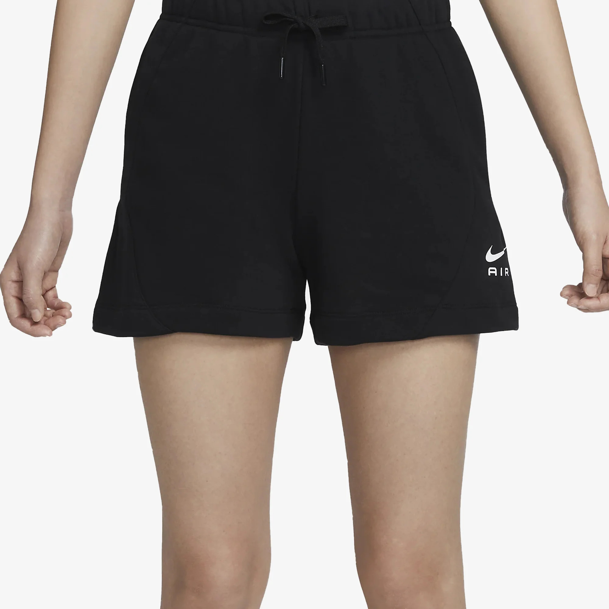 Nike | MID RISE FLEECE SHORTS { BLACK - Image 3