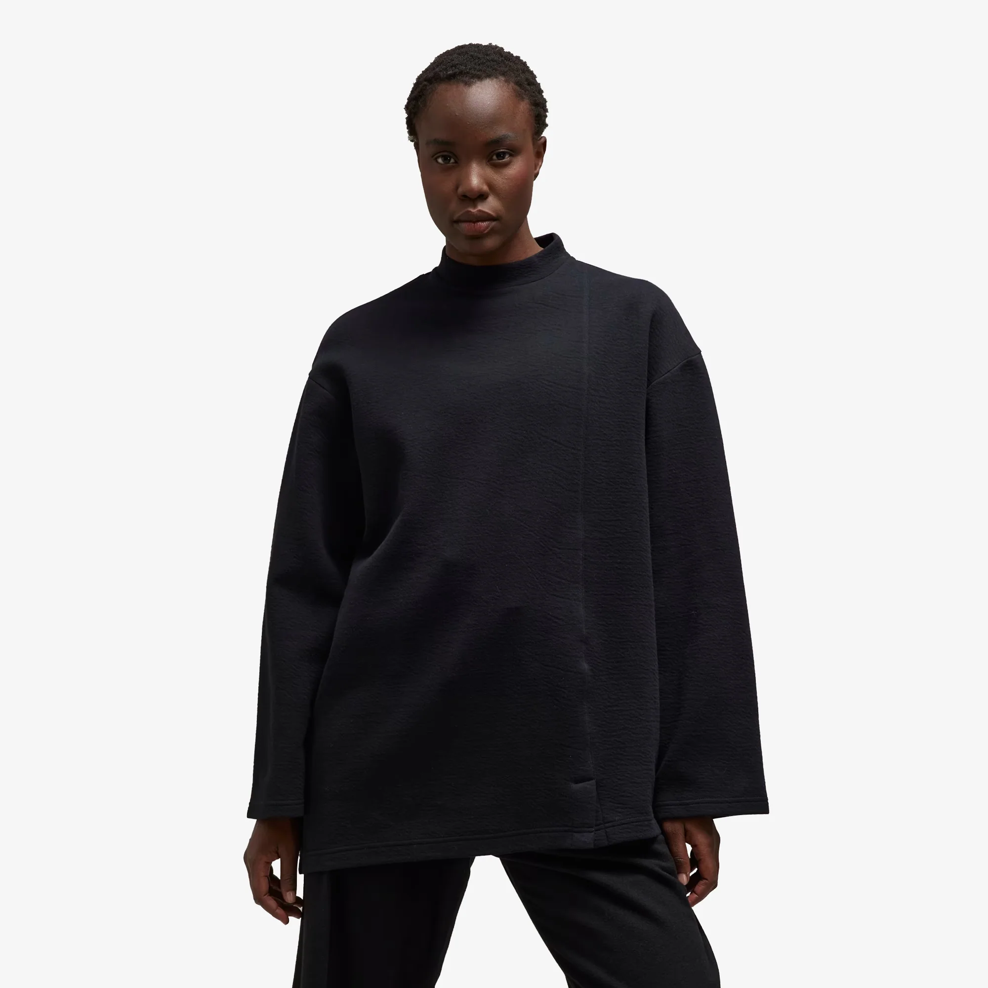 Y-3 | NATURAL SPACER LOOSE LONG SLEEVE TEE { BLACK