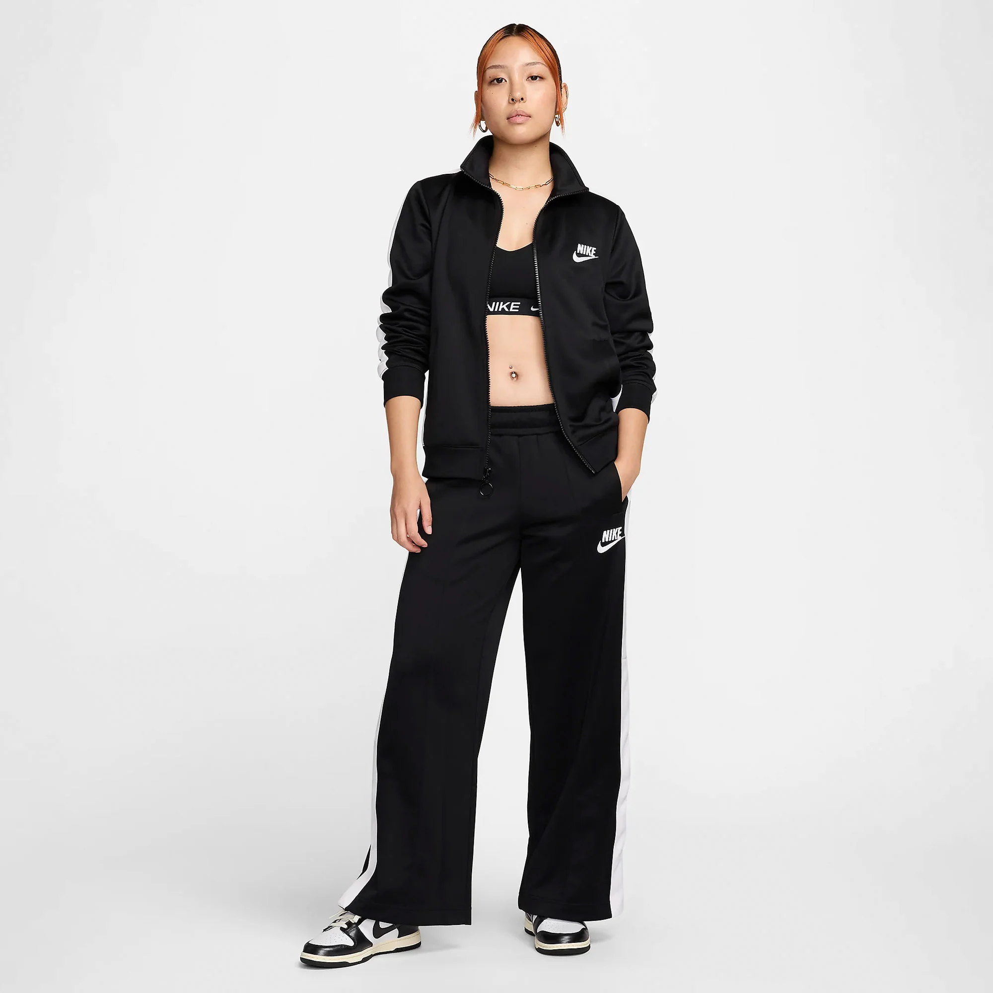 Nike | SPORTSWEAR KNIT PANTS { BLACK/WHITE/WHITE - Image 6