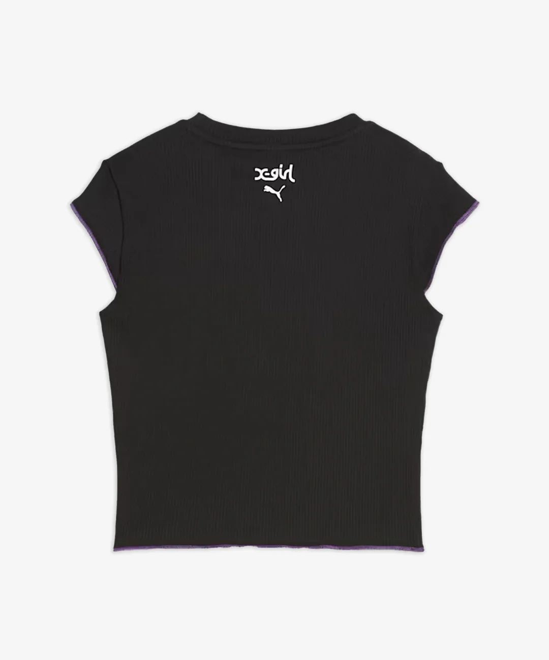 Puma | x X-GIRL RIBBED SLIM FIT TEE { BLACK - Image 4