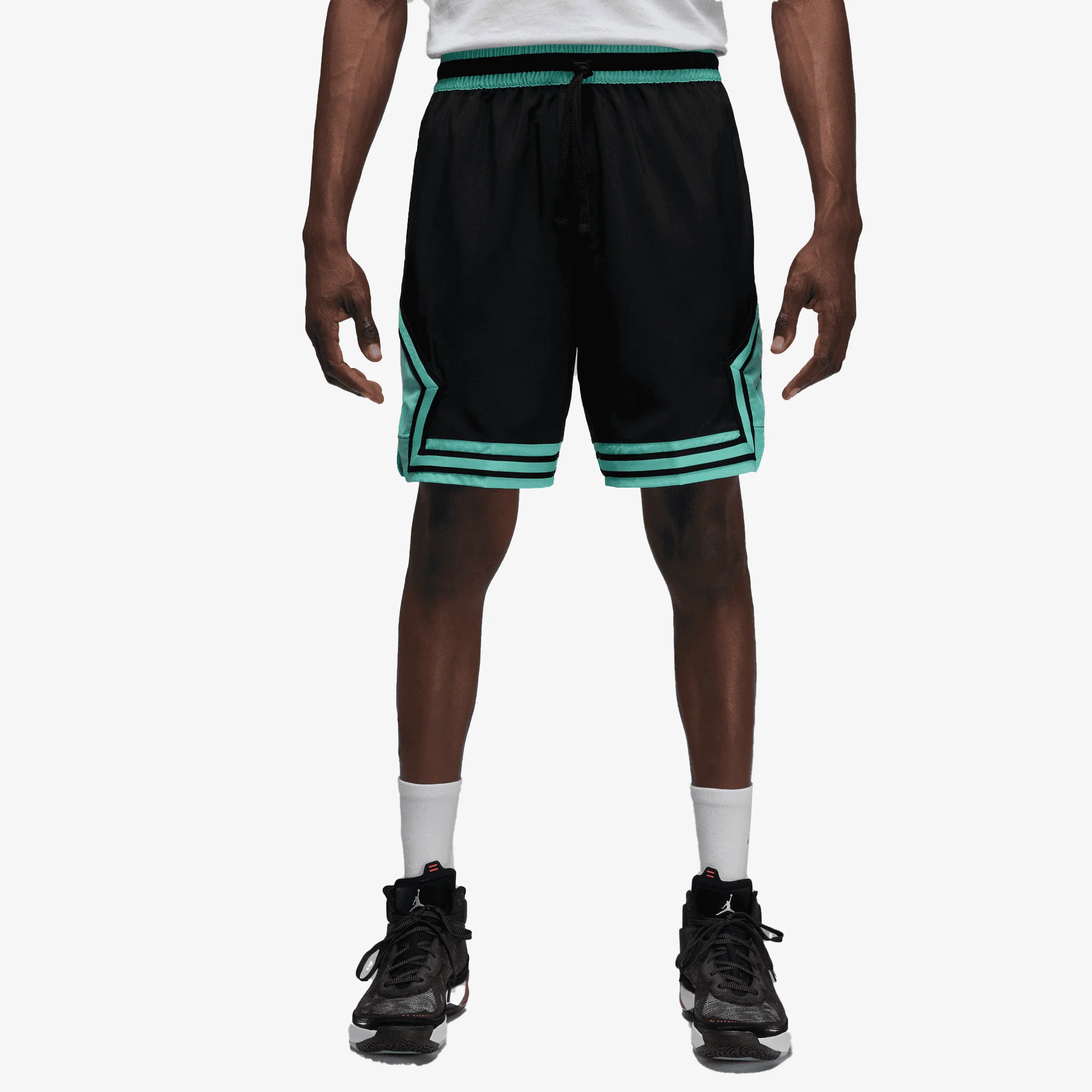 Jordan | WOVEN DIAMOND SHORTS { BLACK/TROPICAL TWIST/BLACK