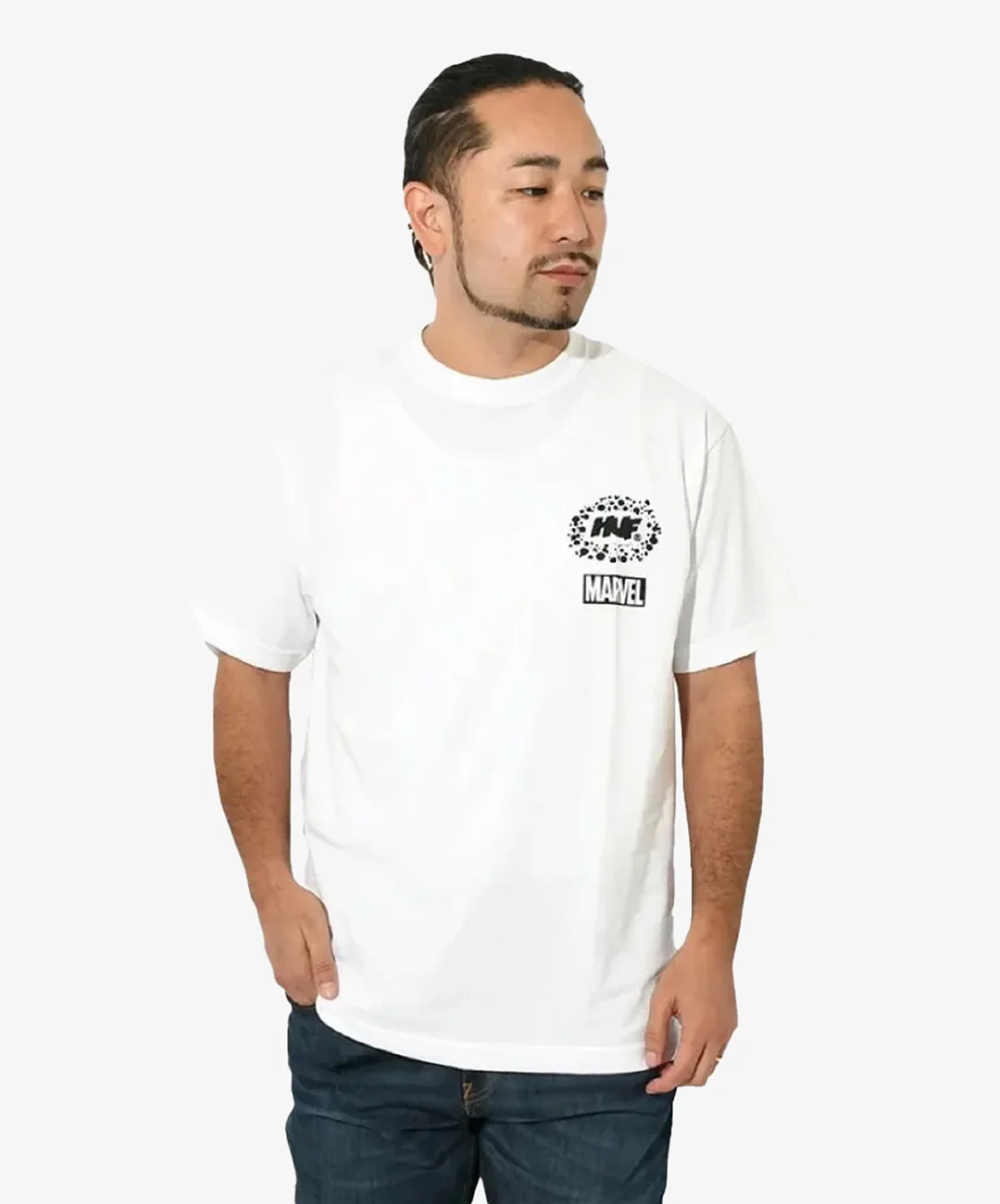 HUF | X AVENGERS GALACTIC TEES T-SHIRT { WHITE - Image 3