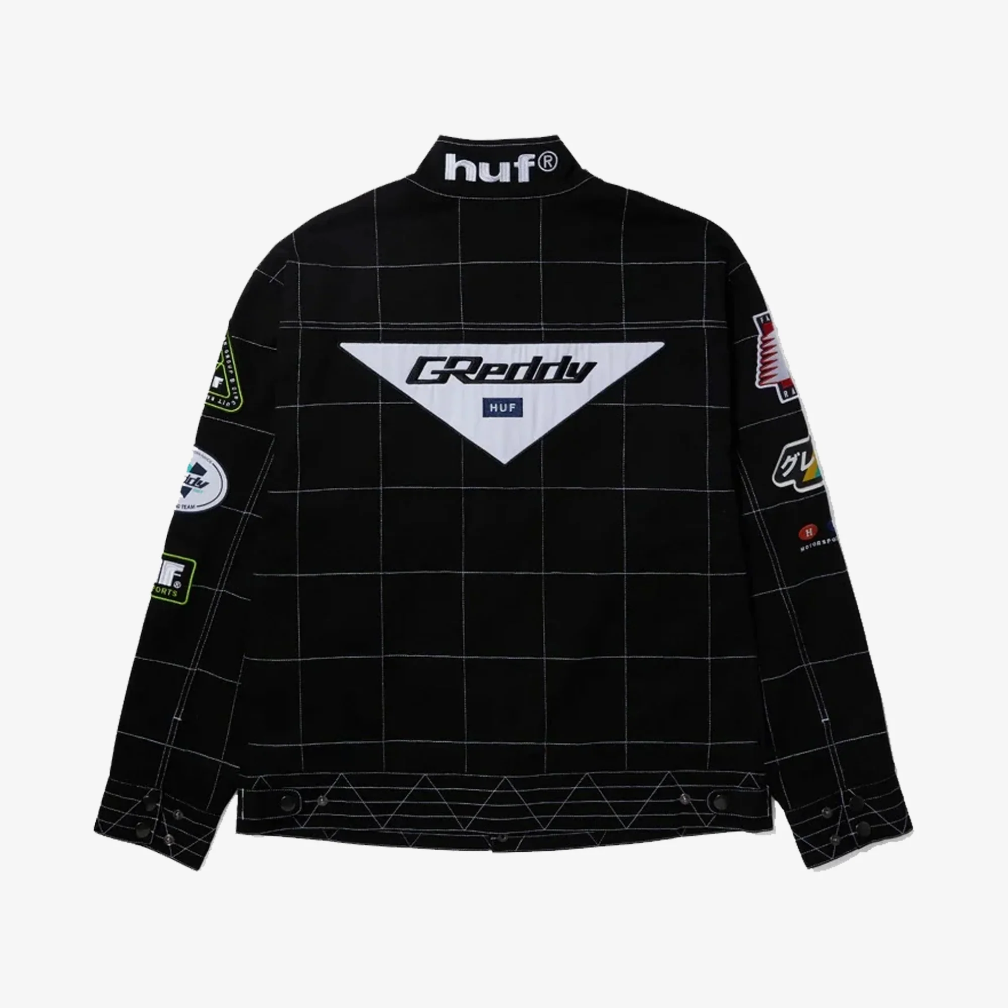 HUF | X GREDDY RACING TEAM JACKET { BLACK/WHITE - Image 3