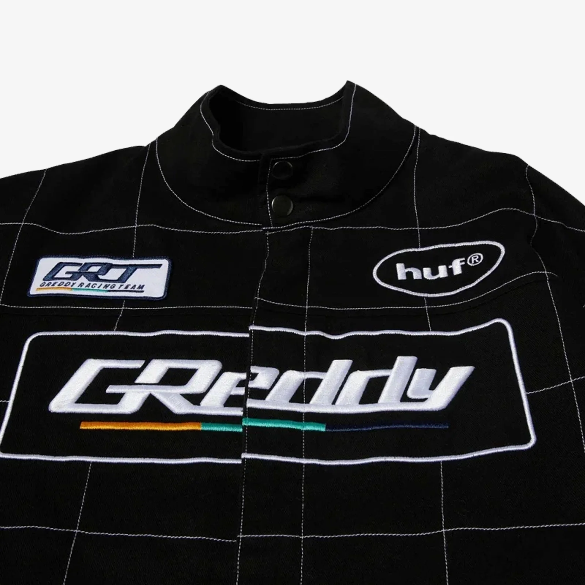 HUF | X GREDDY RACING TEAM JACKET { BLACK/WHITE - Image 4