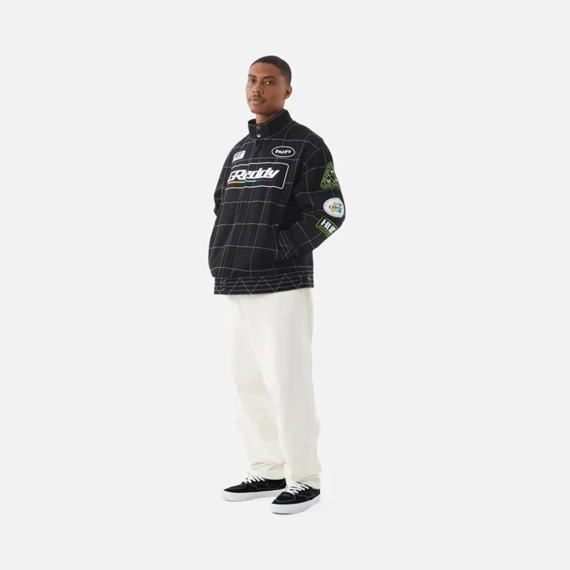 HUF | X GREDDY RACING TEAM JACKET { BLACK/WHITE - Image 7