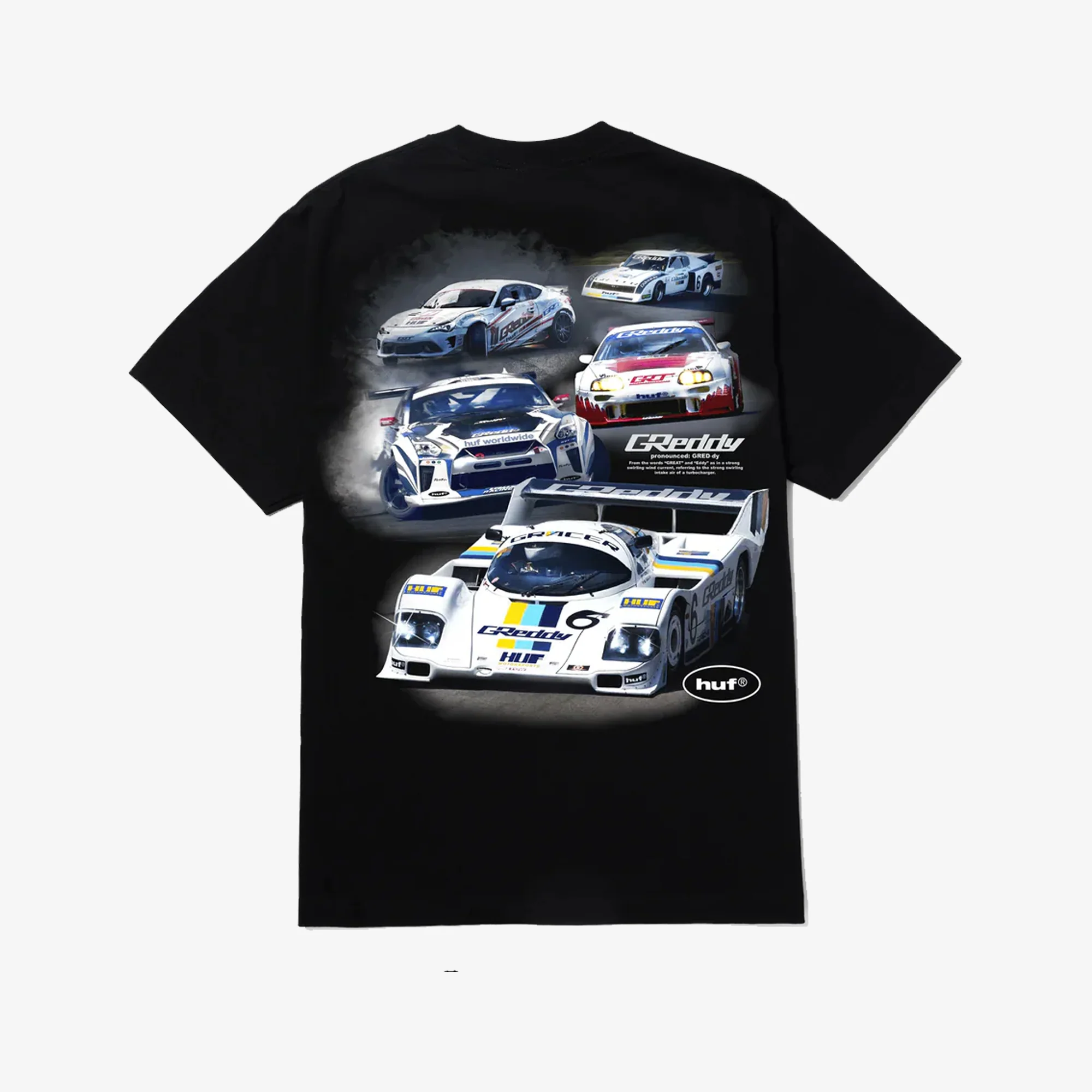 HUF | X GREDDY T-SHIRT  { BLACK - Image 2