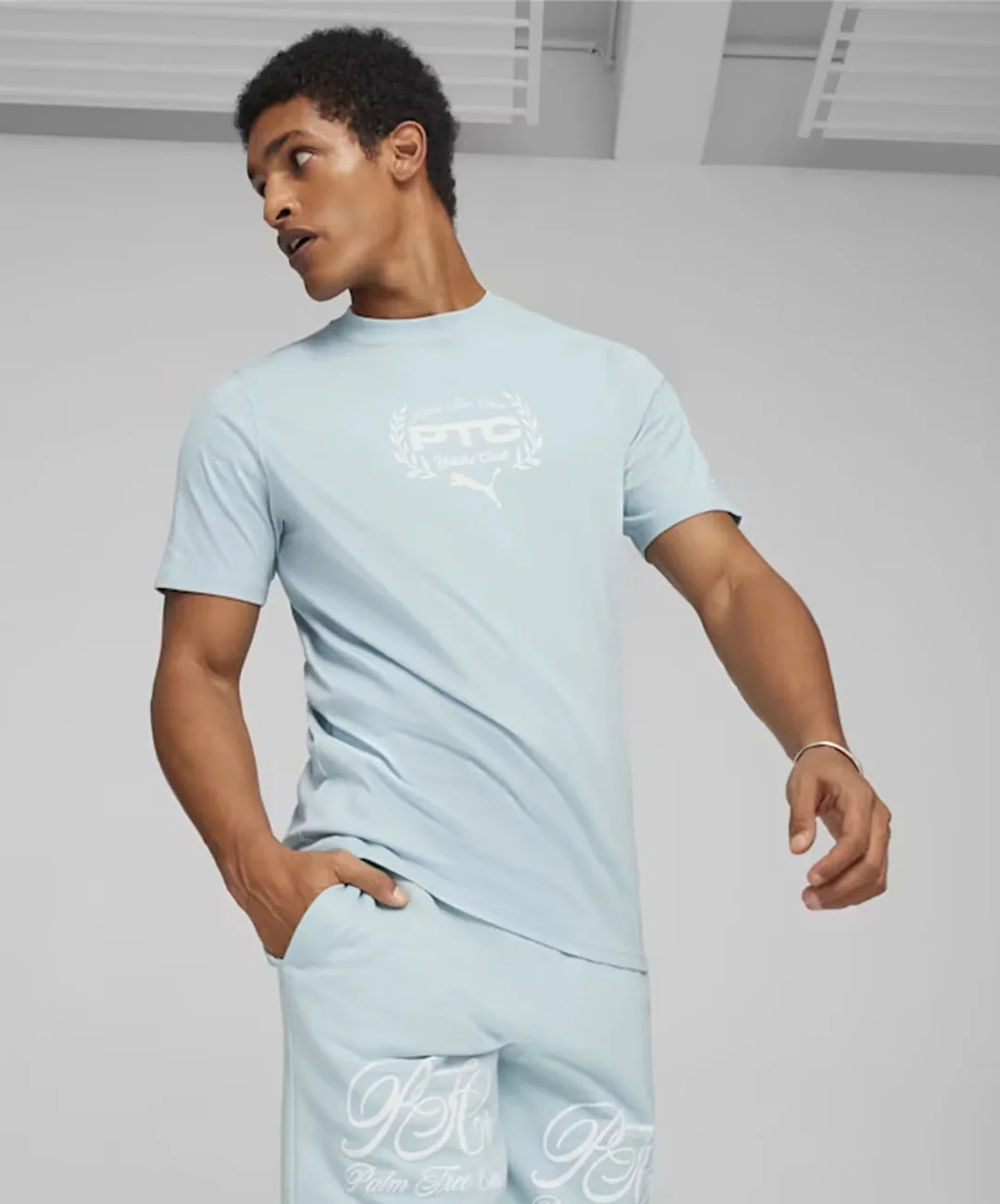 Puma | X PALM TREE CREW GRAPHIC T-SHIRT  { BLUE