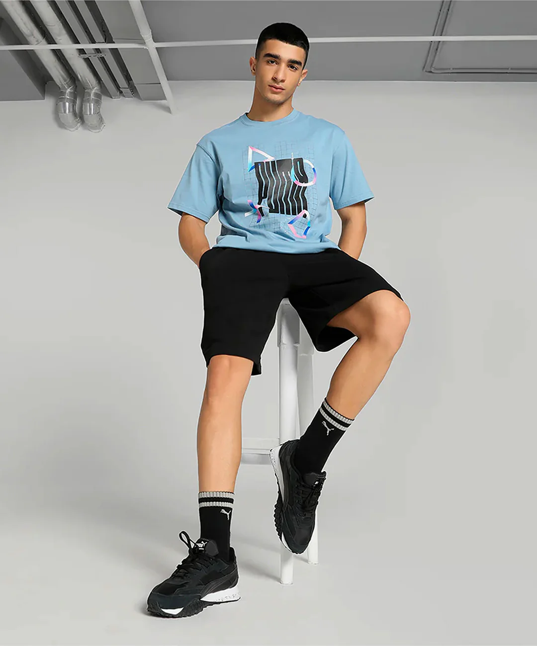 Puma | x PLAYSTATION TEE  { ZEN BLUE - Image 6