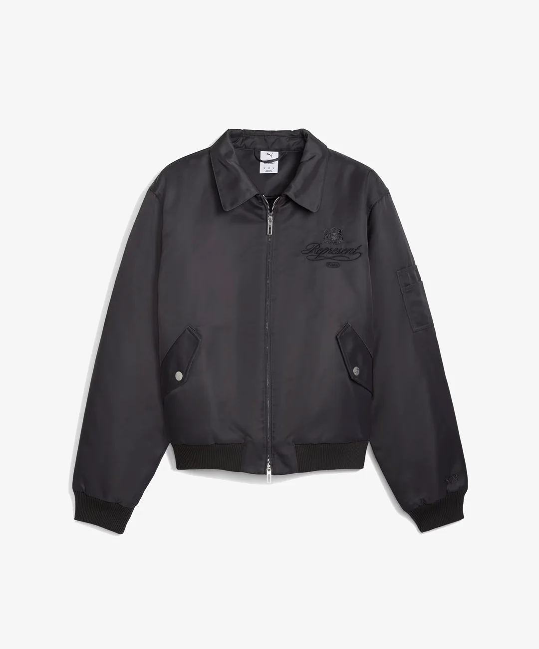 PUMA | x REPRESENT PADDED BOMBER JACKET { FLAT DARK GRAY - Image 2