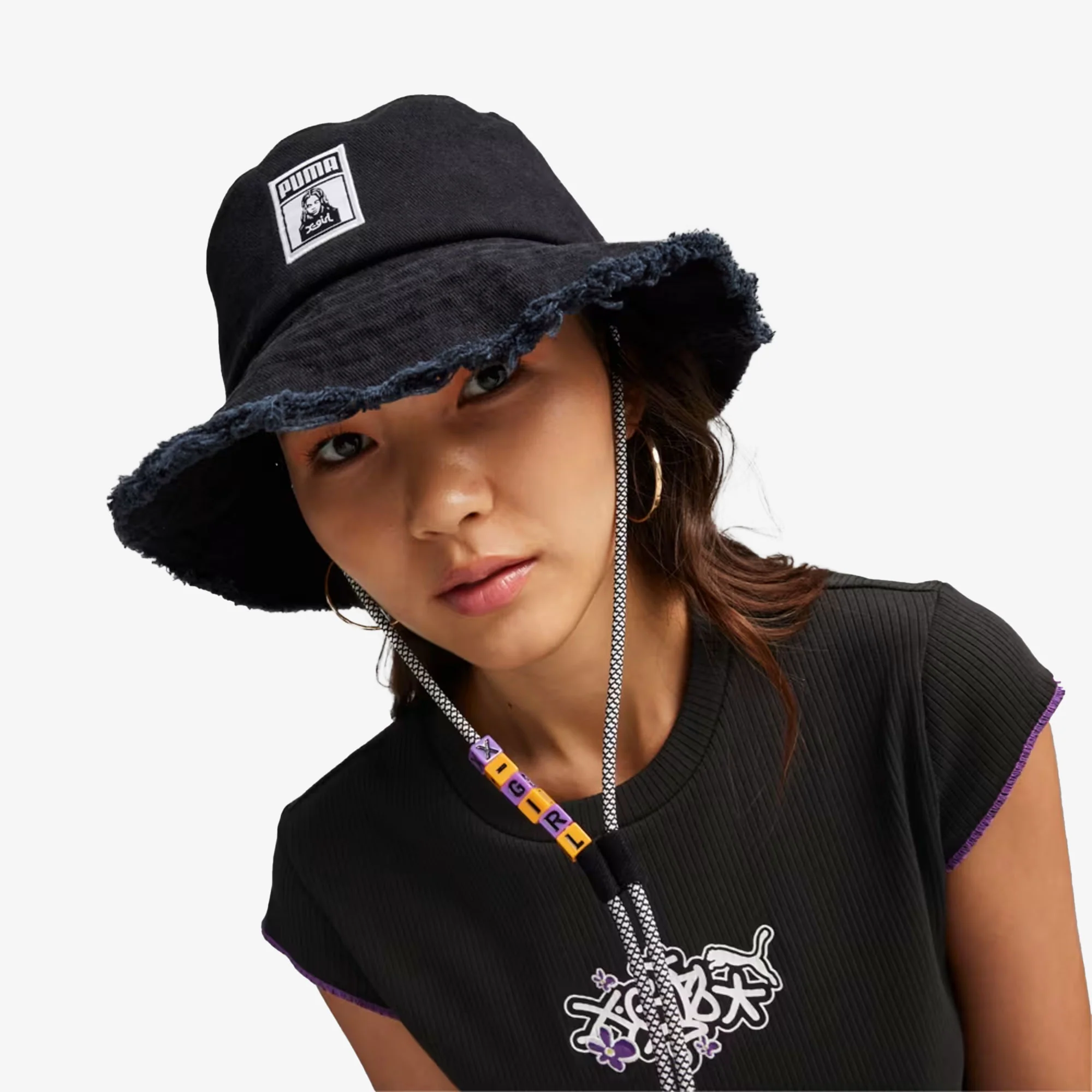 PUMA | x X-GIRL BUCKET HAT { BLACK - Image 3