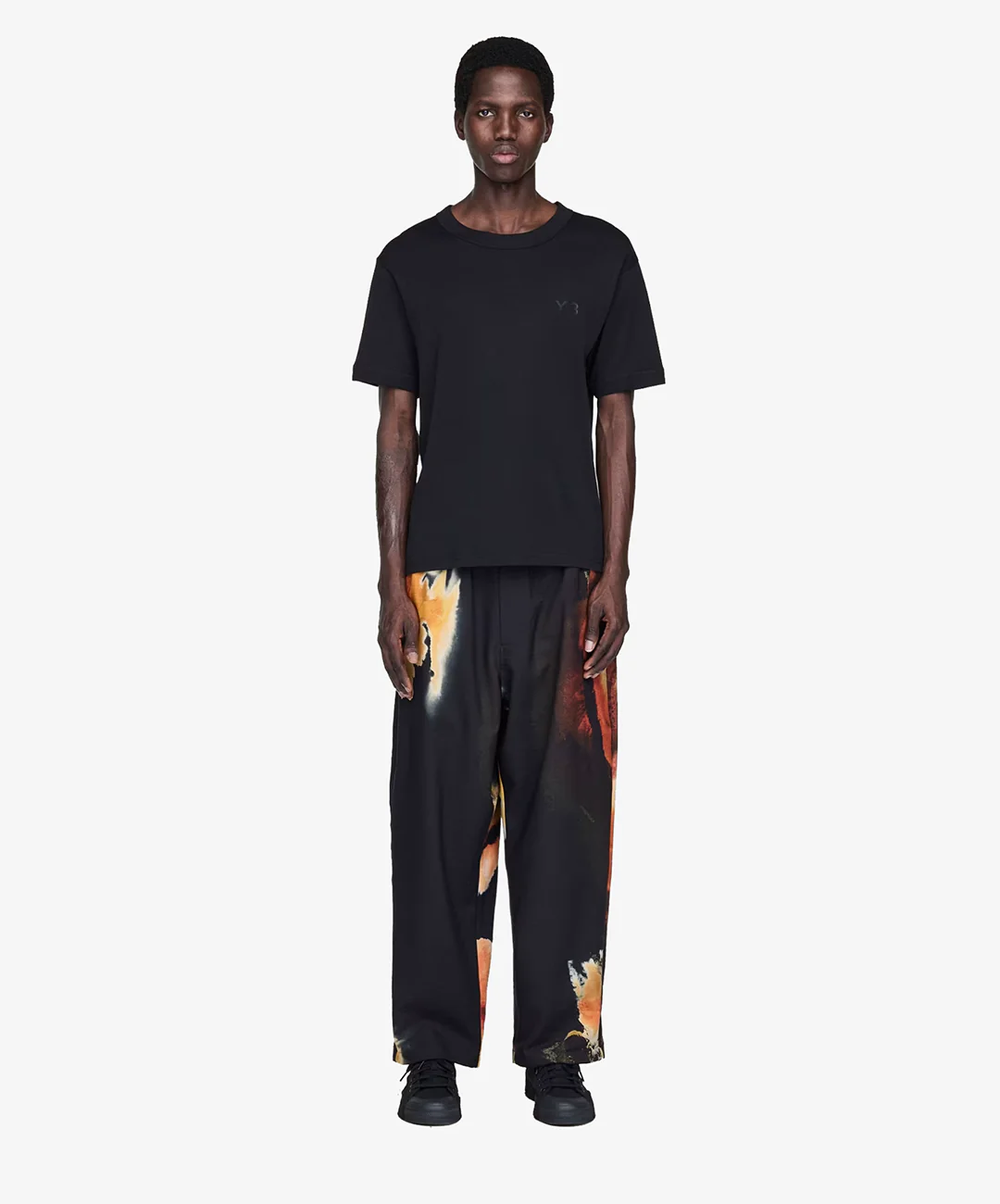 Y-3 | AOP SPORT UNIFORM TRACK PANTS { BLACK/MULTI - Image 4