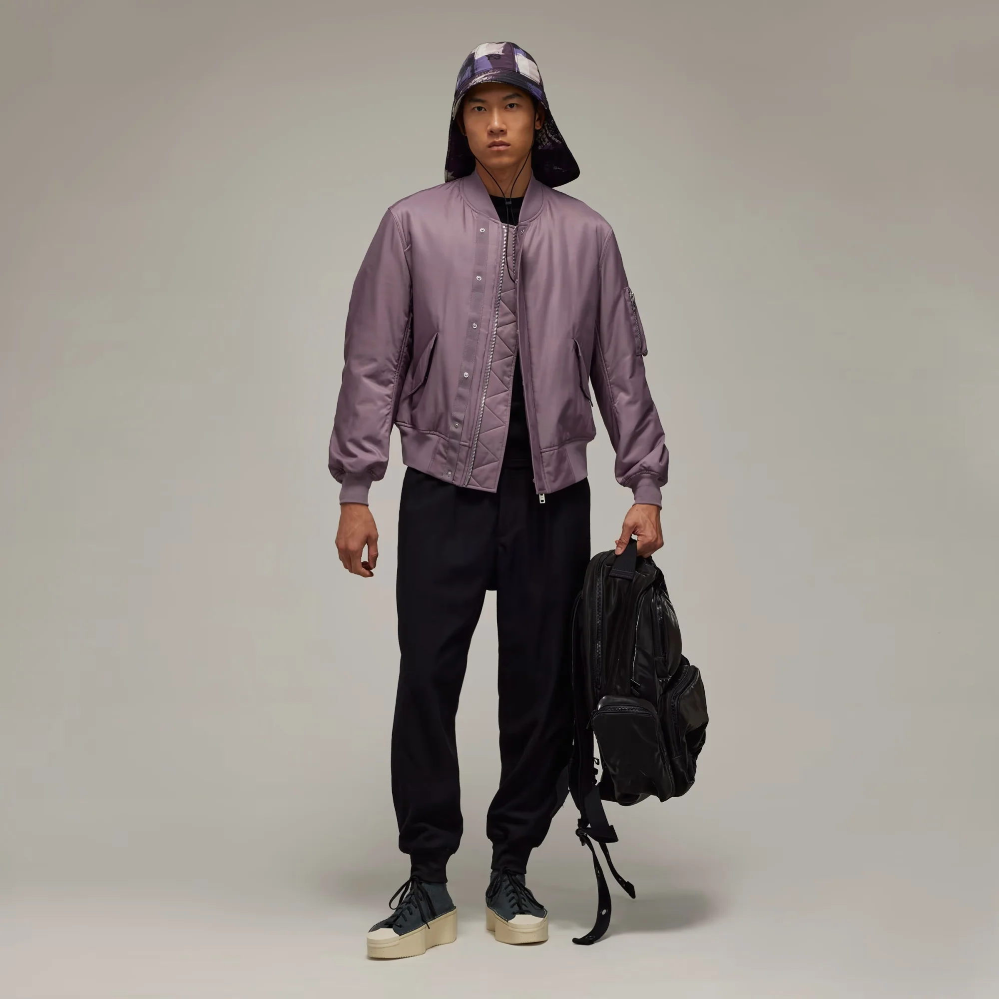 Y-3 | BOMBER JACKET { PURPLE - Image 6