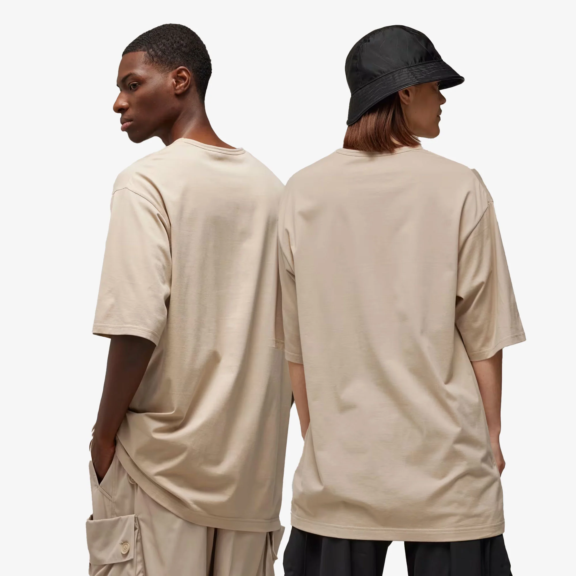 Y-3 | BOXY SHORT SLEEVE TEE { CLAY BROWN - Image 2