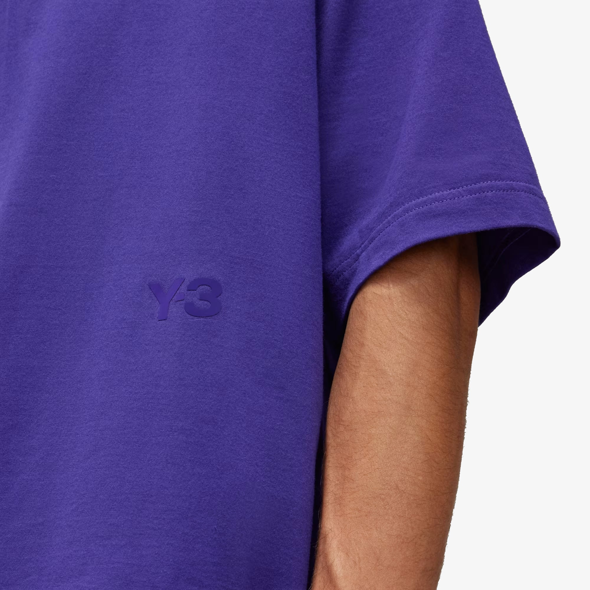 Y-3 | BOXY SHORT SLEEVE TEE { COLLEGIATE PURPLE - Image 5