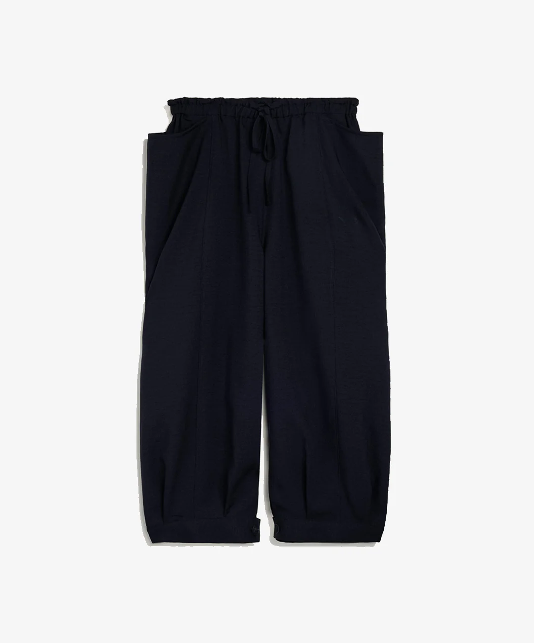 Y-3 | CROPPED TOP FLARED SPORT UNIFORM TRACK PANTS { BLACK - Image 6