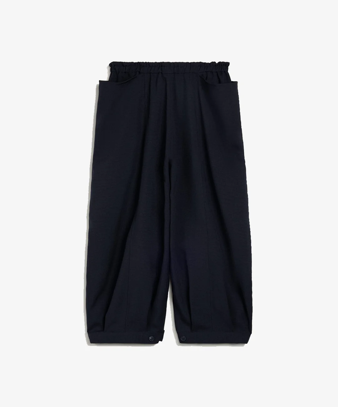 Y-3 | CROPPED TOP FLARED SPORT UNIFORM TRACK PANTS { BLACK - Image 7