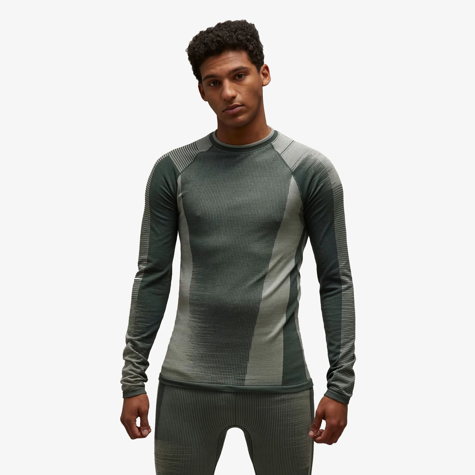 Y-3 | ENGINEERED KNIT LONG SLEEVE BASELAYER TEE { WONDER SILVER