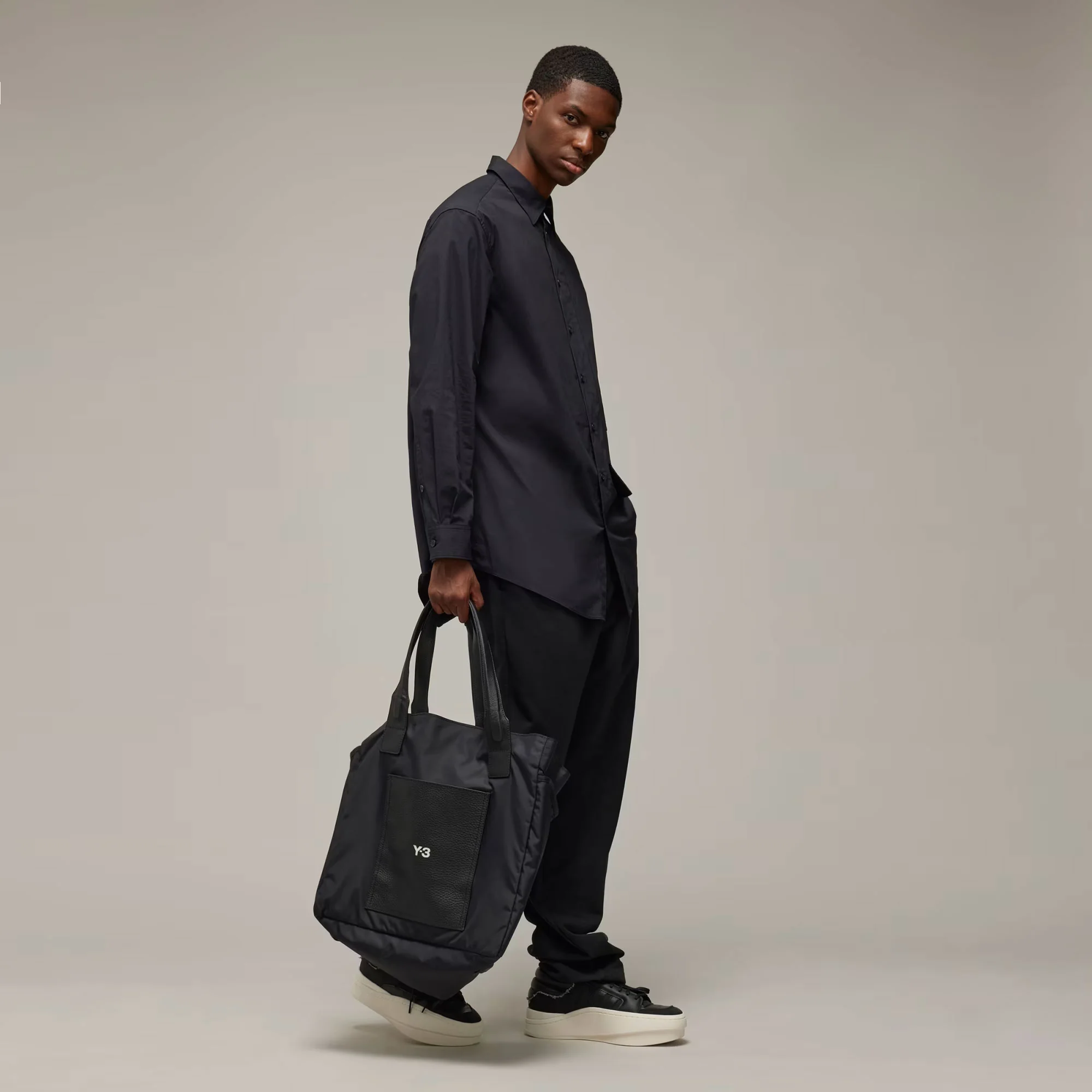 Y-3 | FRENCH TERRY STRAIGHT { BLACK - Image 9