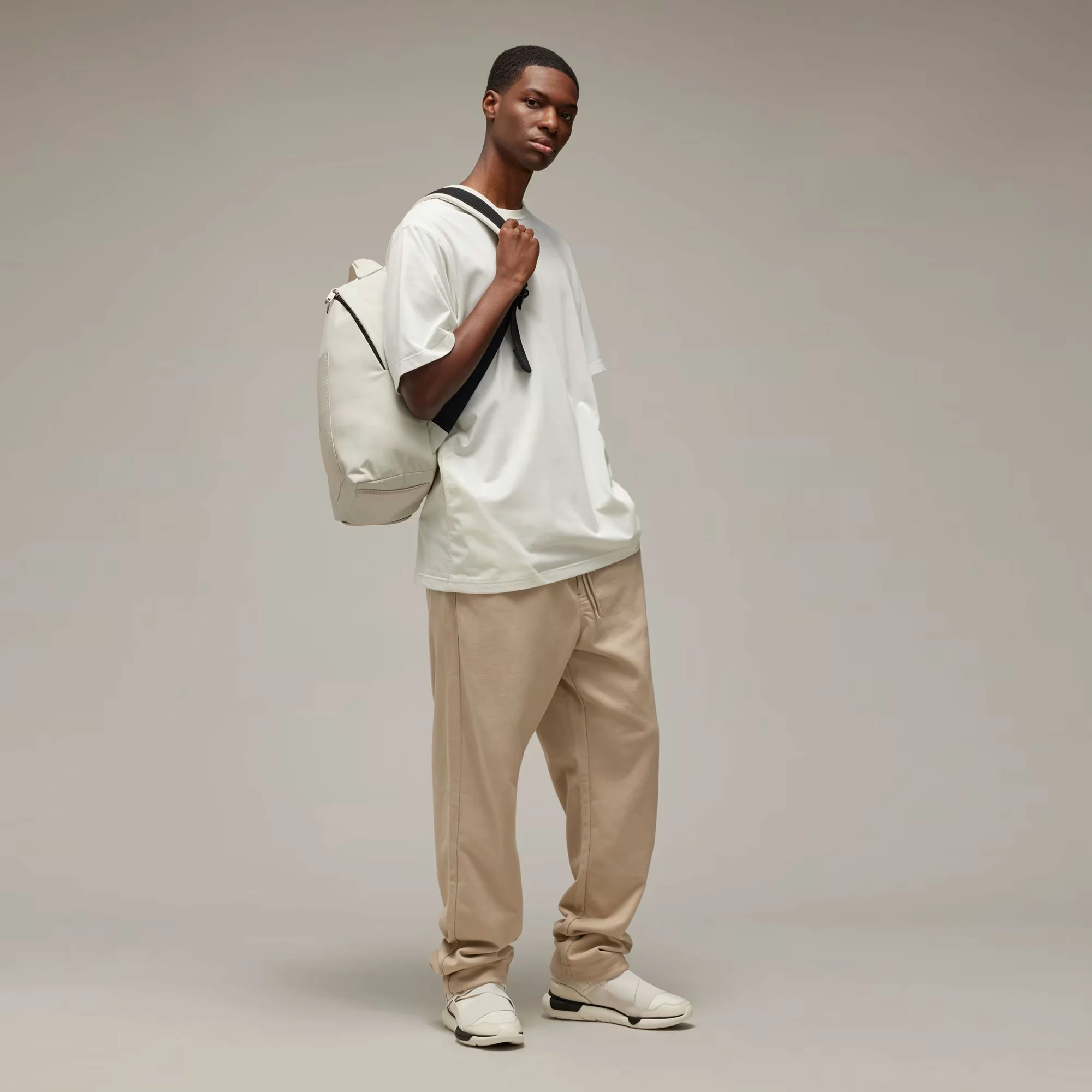 Y-3 | FRENCH TERRY STRAIGHT PANTS { CLAY BROWN - Image 4