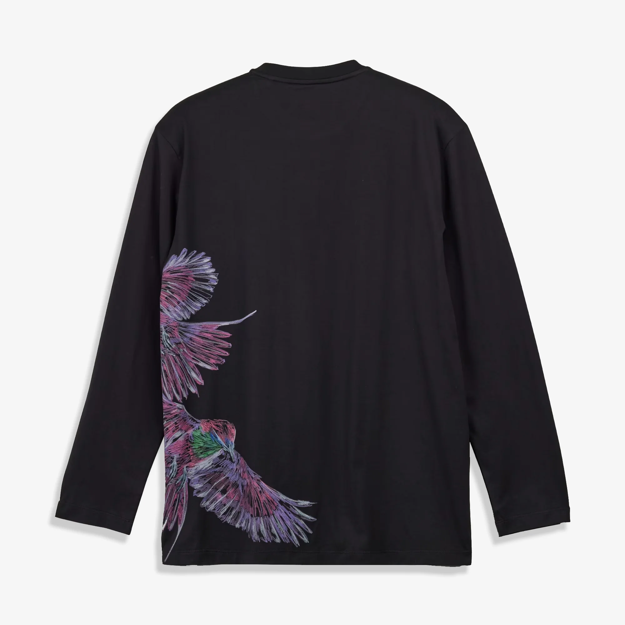 Y-3 | GRAPHIC LONG SLEEVE LONG-SLEEVE TOP { BLACK - Image 2