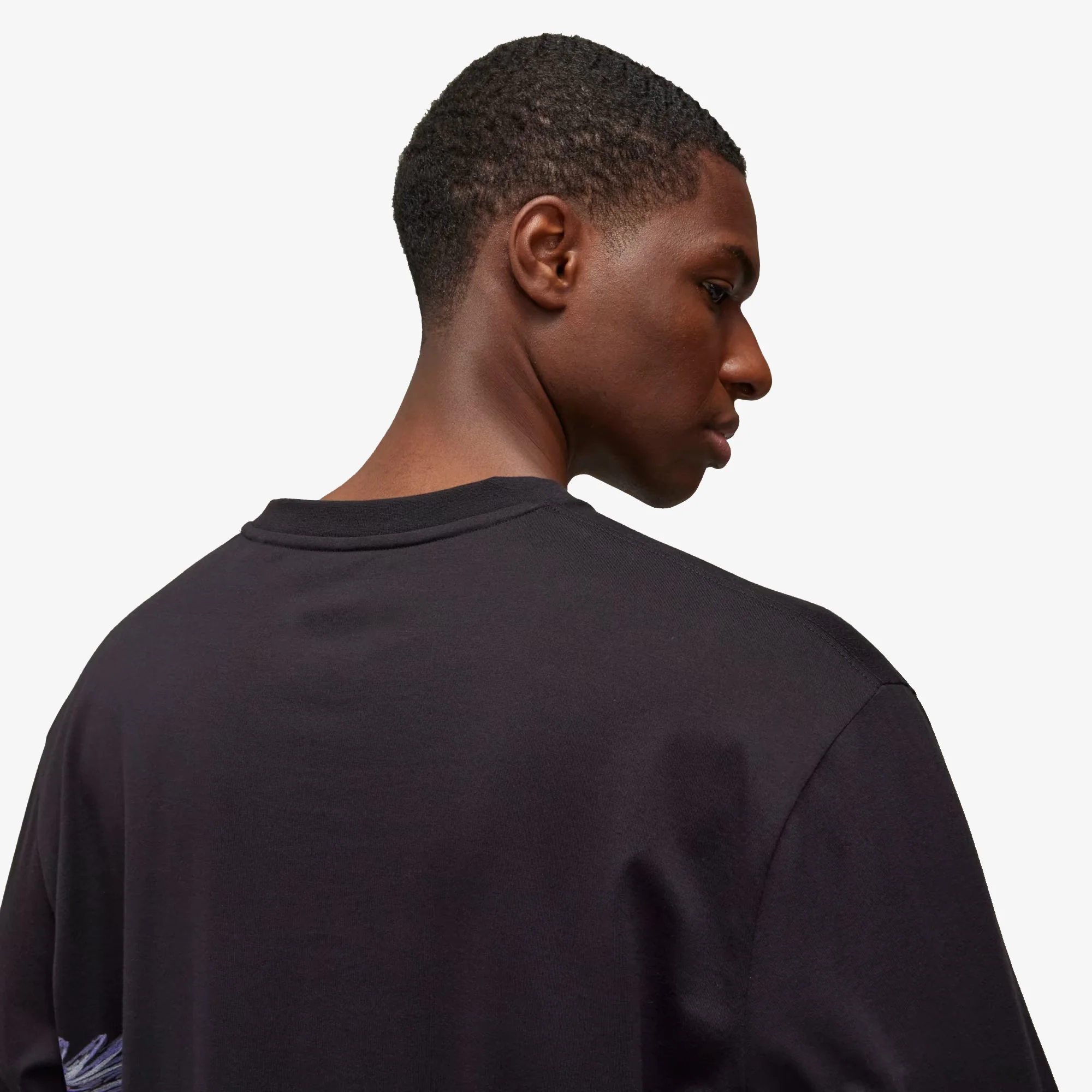 Y-3 | GRAPHIC LONG SLEEVE LONG-SLEEVE TOP { BLACK - Image 4