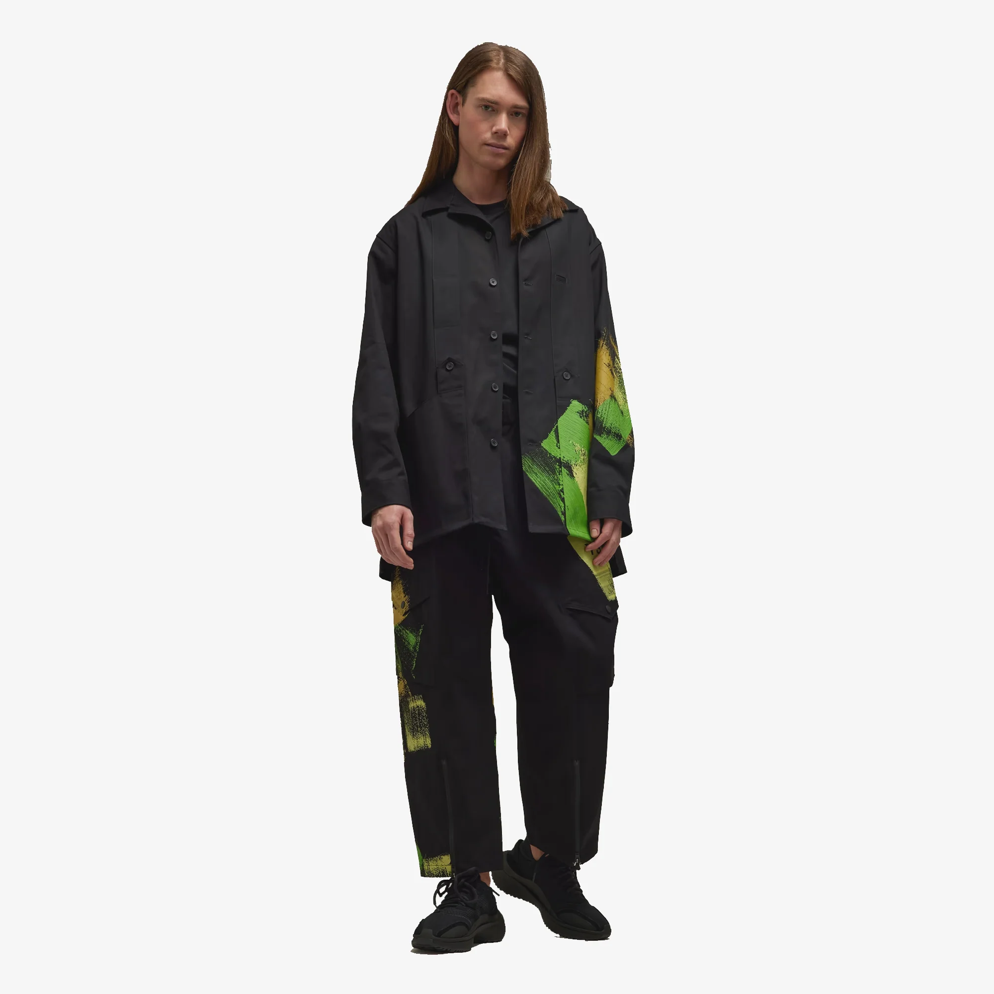 Y-3 | GRAPHIC WORKWEAR PANTS { BLACK - Image 2