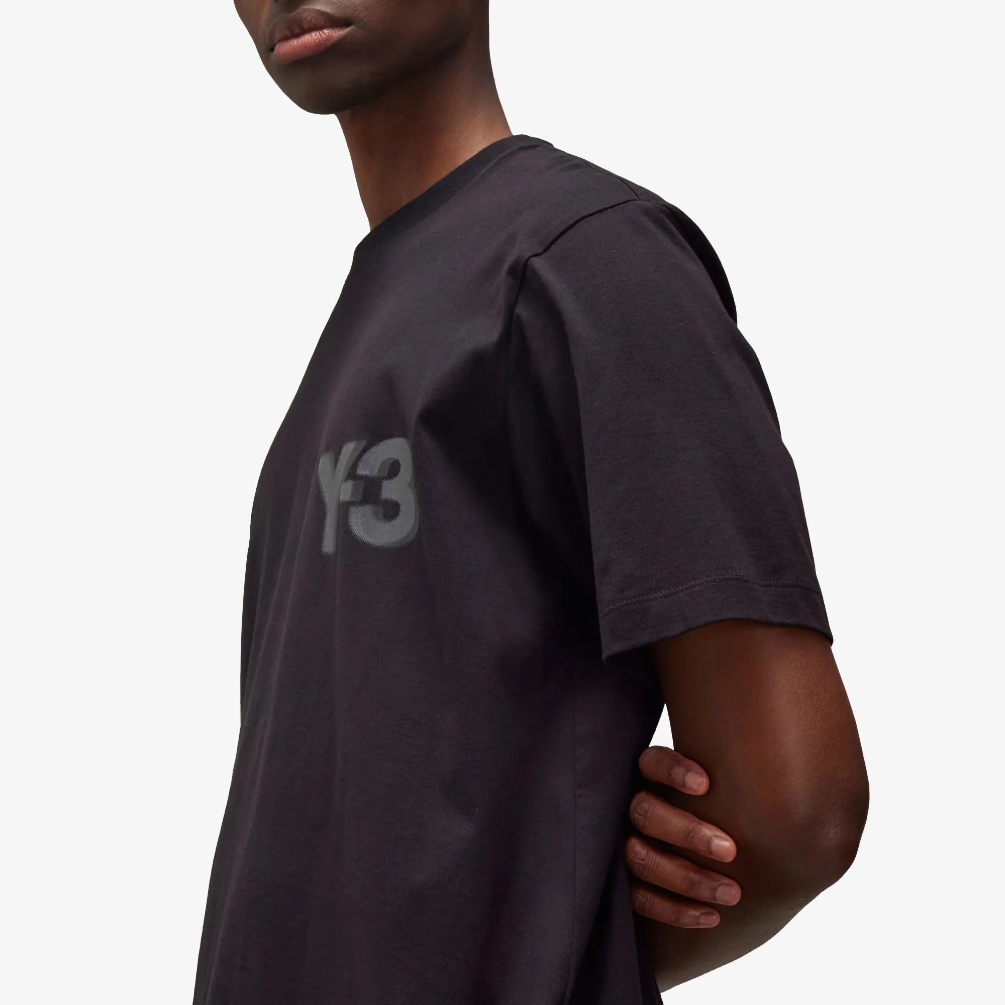 Y-3 | LOGO SHORT SLEEVE TEE { BLACK - Image 5