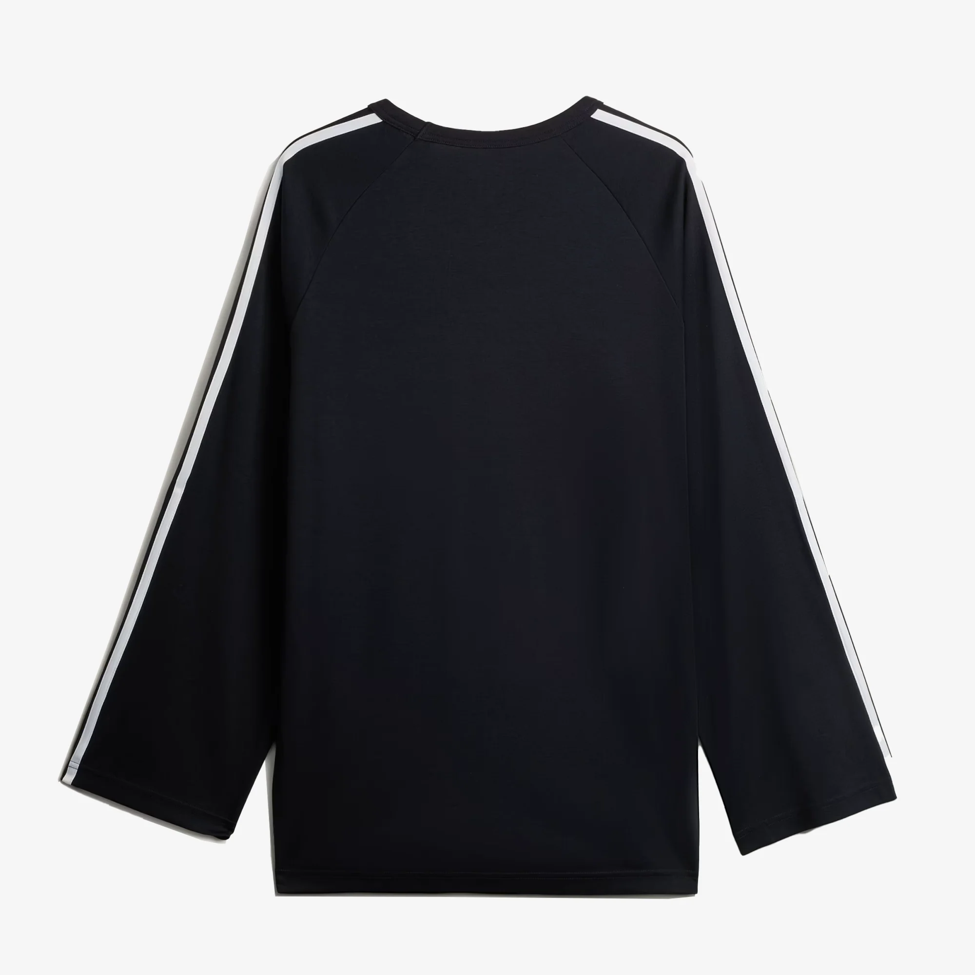 Y-3 | LONG SLEEVE TEE 3-STRIPES { BLACK - Image 3