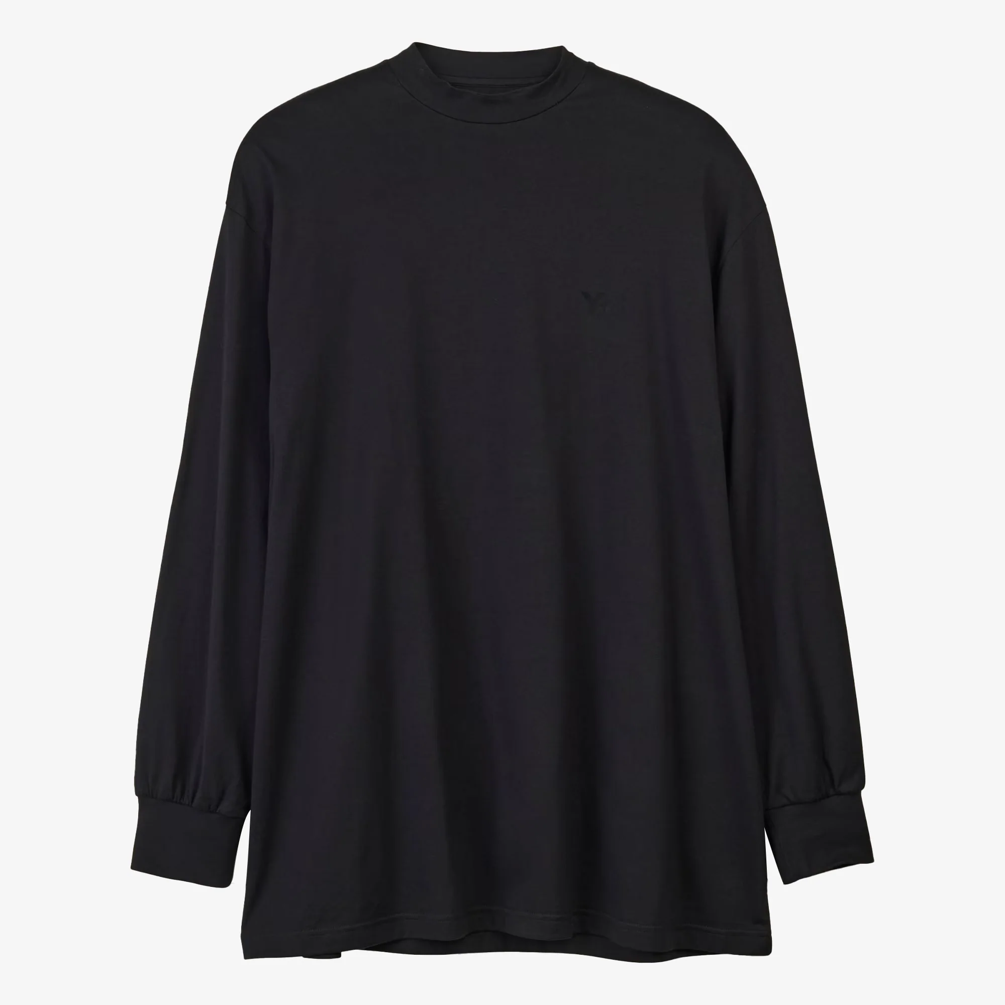 Y-3 | MOCK NECK TEE { BLACK - Image 6