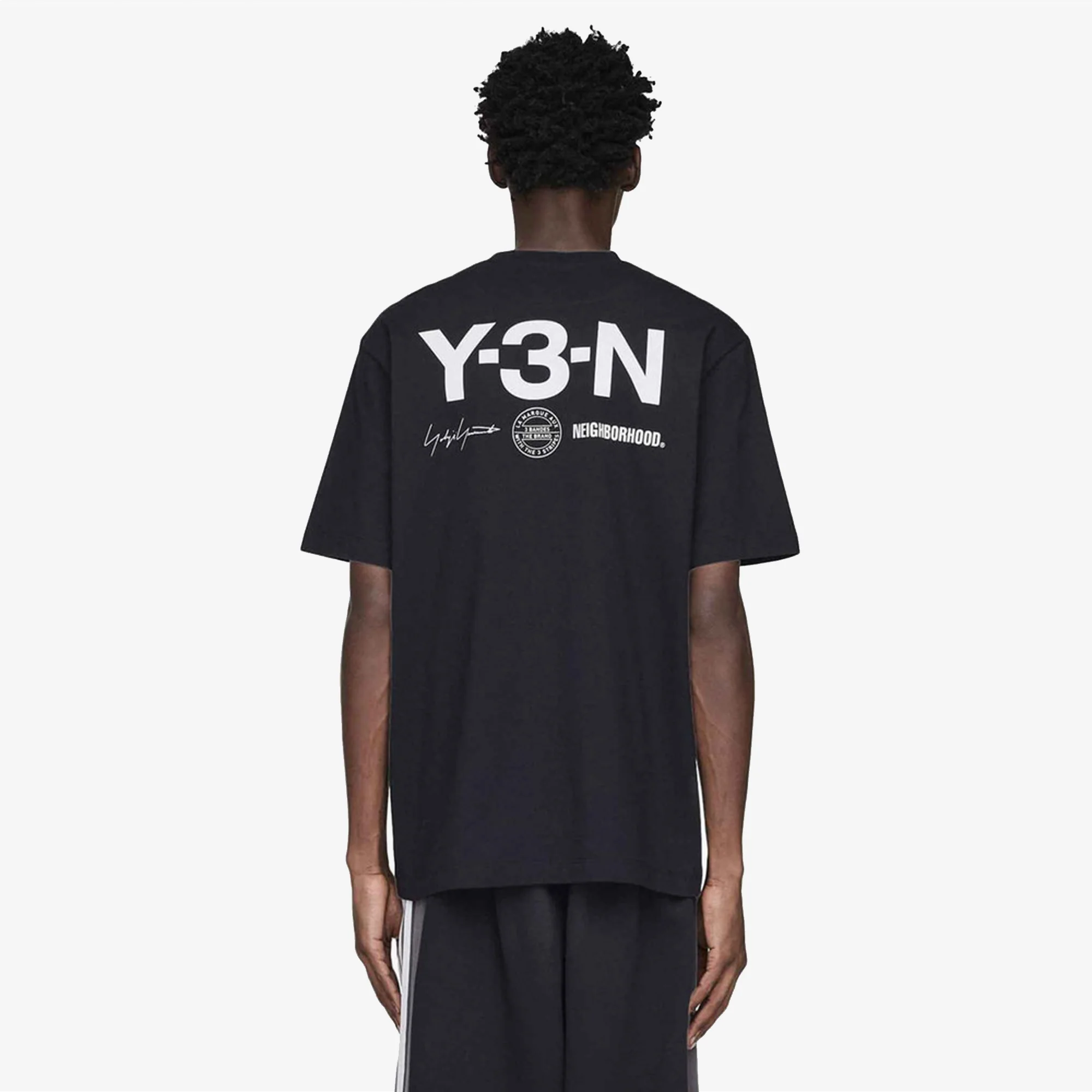 Y-3 | NBHD GRAPHIC TEE { BLACK/WHITE - Image 2