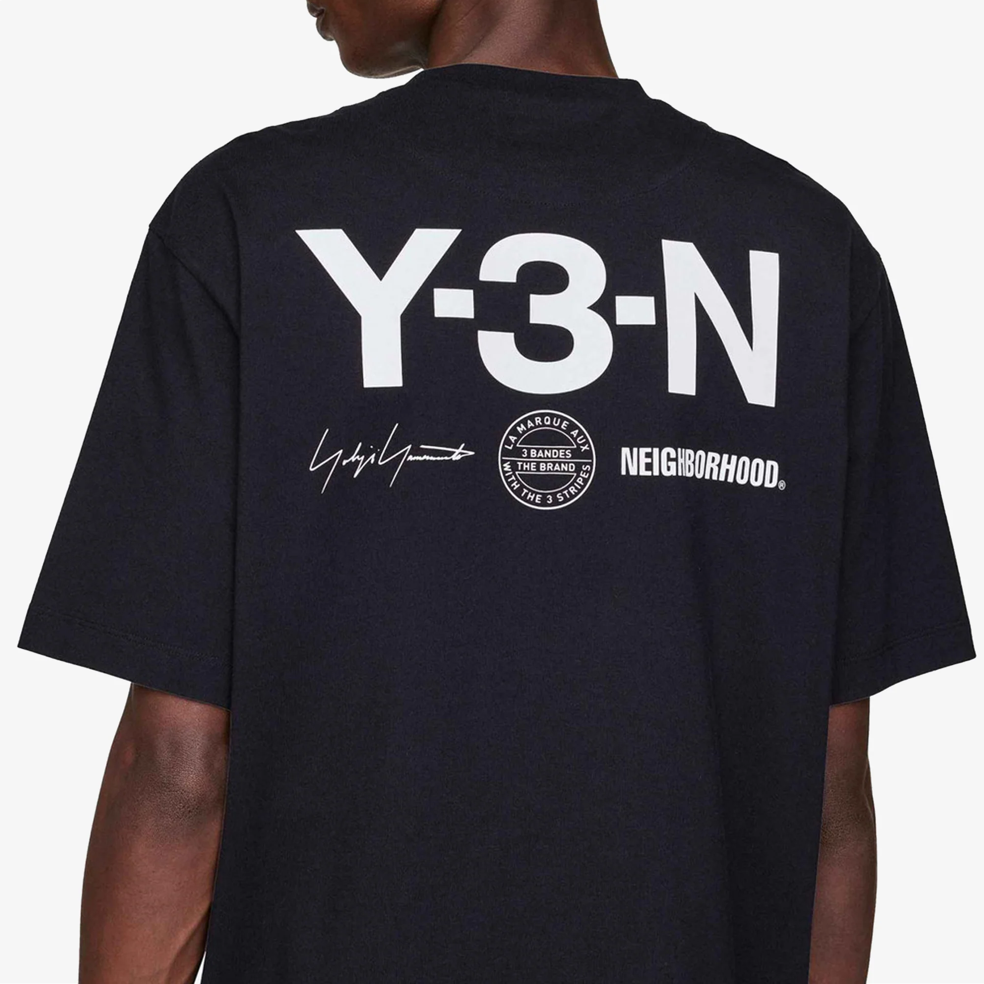 Y-3 | NBHD GRAPHIC TEE { BLACK/WHITE - Image 5