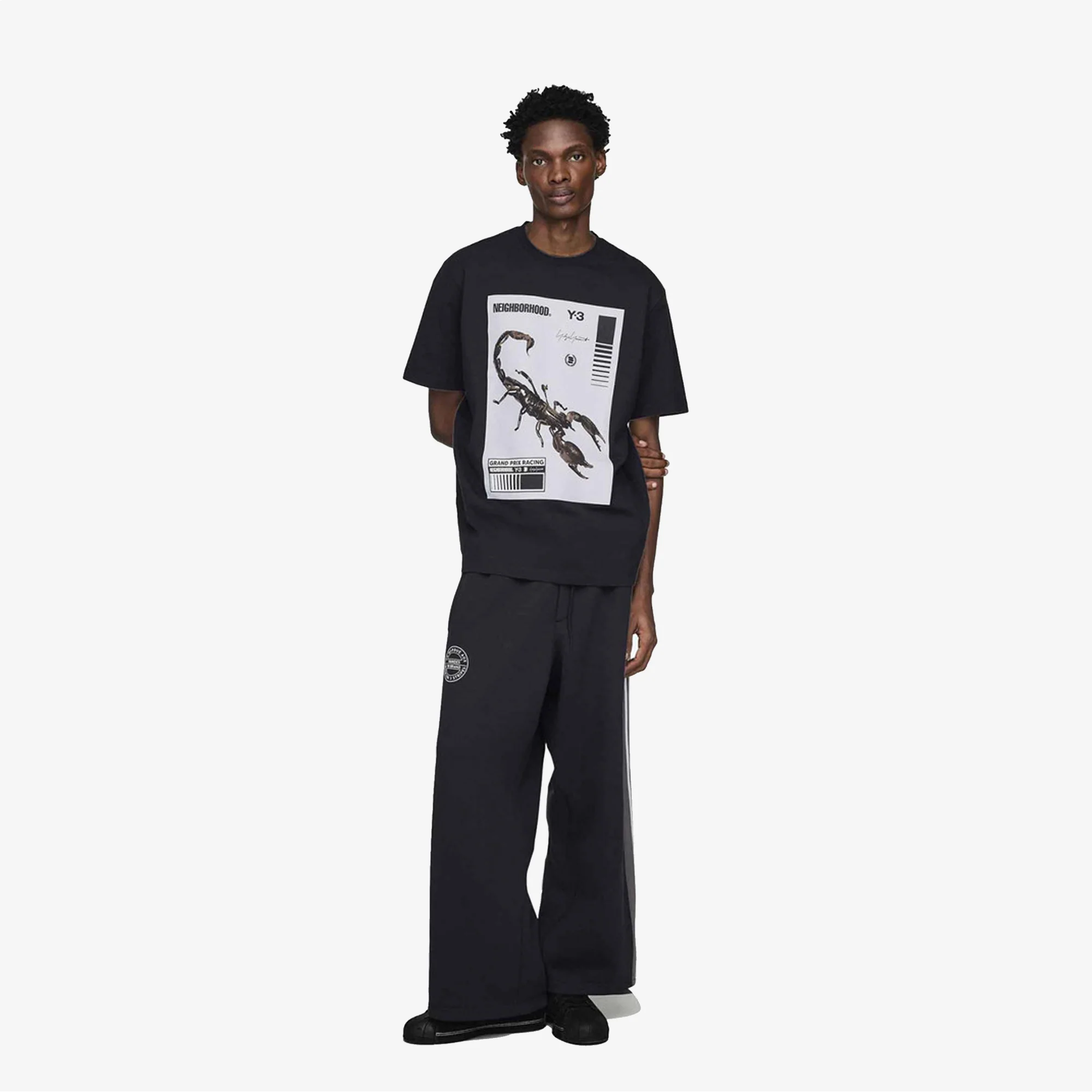 Y-3 | NBHD GRAPHIC TEE { BLACK/WHITE - Image 6