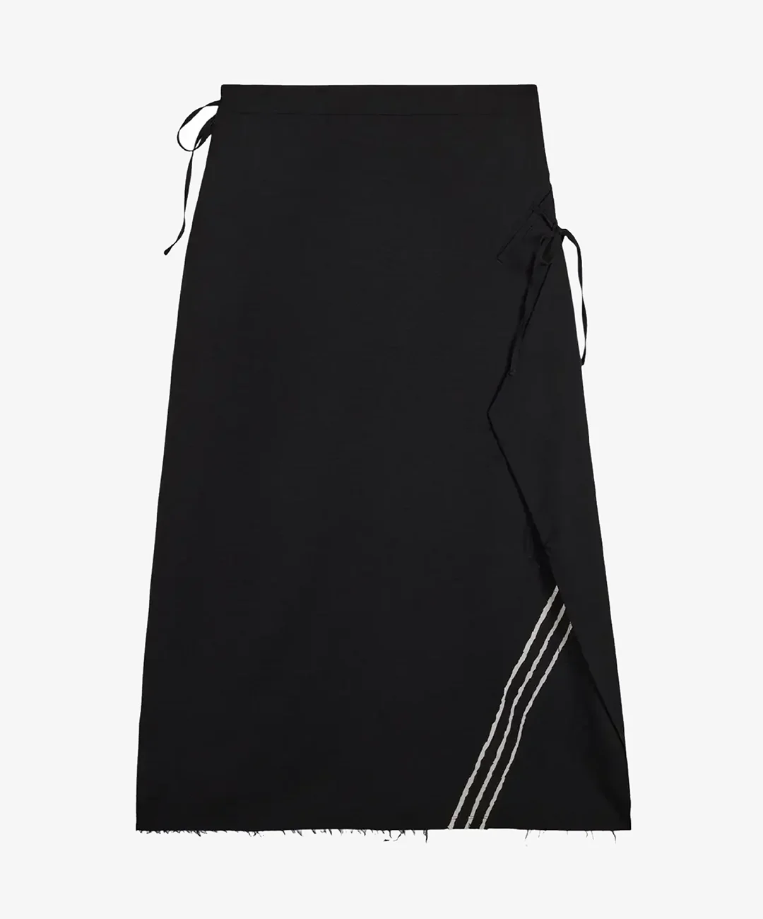 Y-3 | SPORT UNIFORM RAW CUT 3 STRIPES SKIRT { BLACK - Image 5