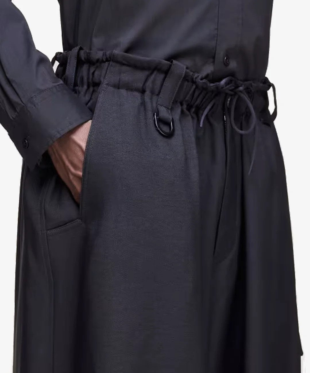 Y-3 | SPORT UNIFORM WIDE CARGO PANTS { BLACK - Image 3