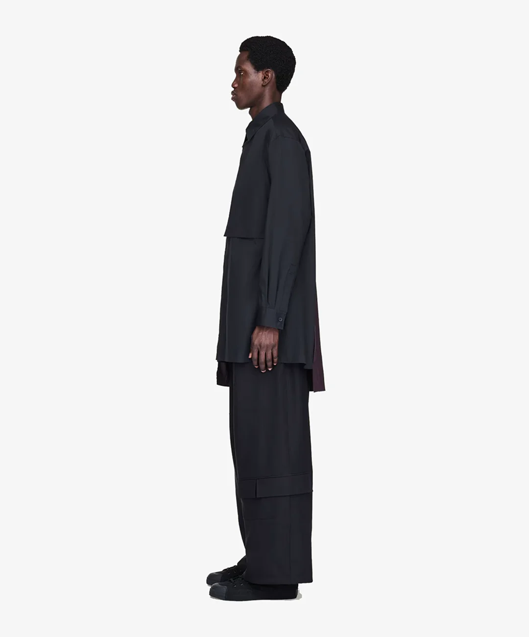 Y-3 | SPORTY COTTON SHIRT { BLACK - Image 6