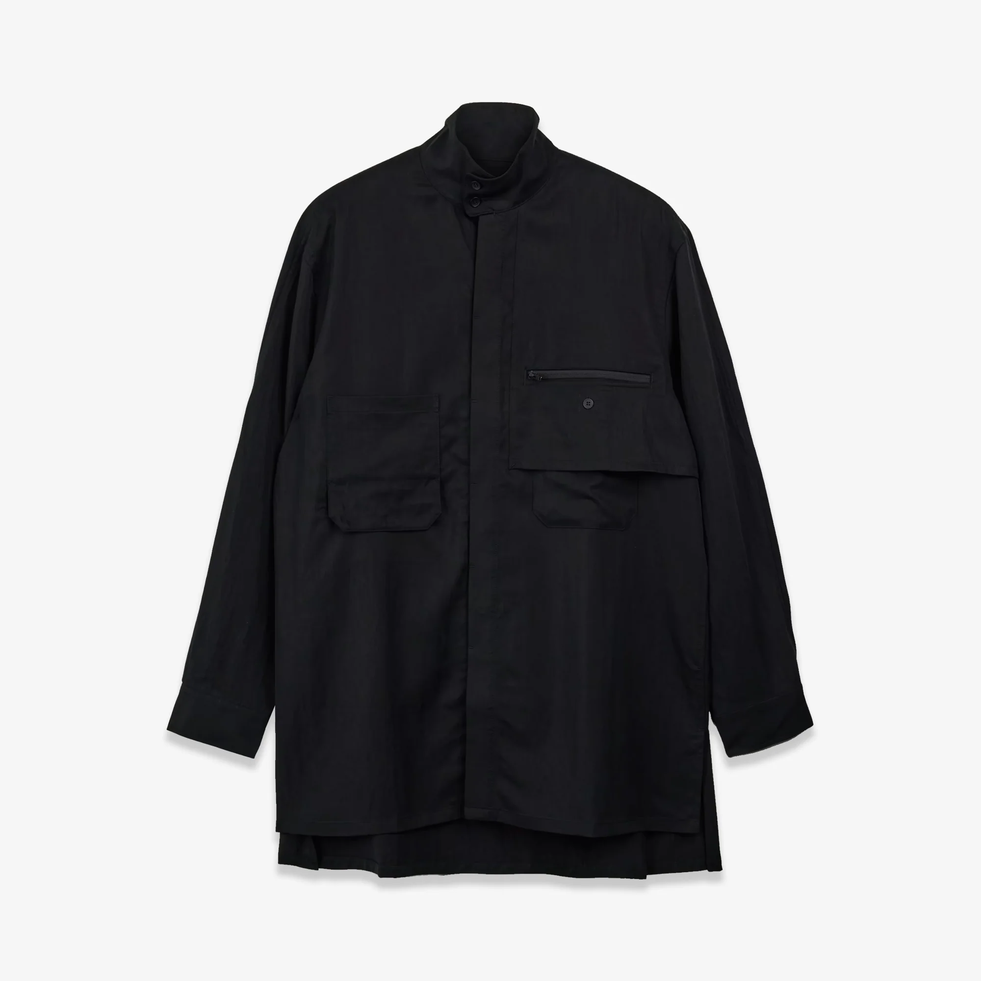 Y-3 | WASHED TWILL OVERSHIRT { BLACK - Image 5