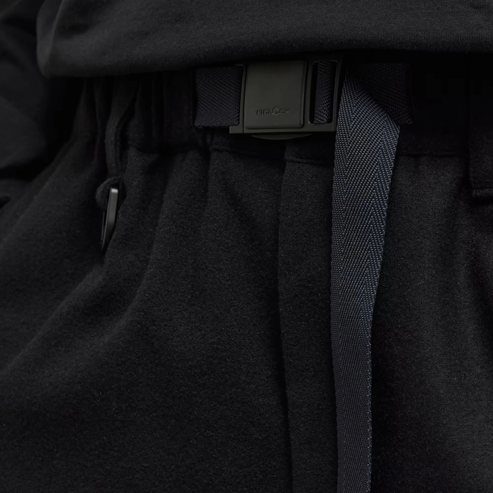 Y-3 | WOOL FLANNEL CARGO PANTS { BLACK - Image 5