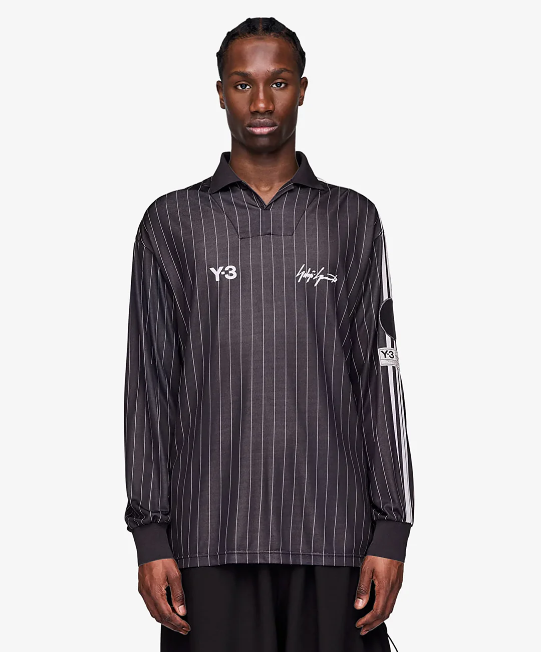 Y-3 | Y-3 ZINEDINE ZIDANE SOCCER LONG SLEEVE JERSEY { BLACK - Image 6