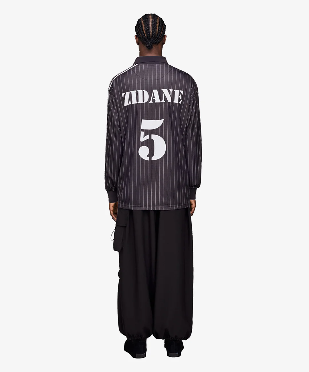 Y-3 | Y-3 ZINEDINE ZIDANE SOCCER LONG SLEEVE JERSEY { BLACK - Image 8