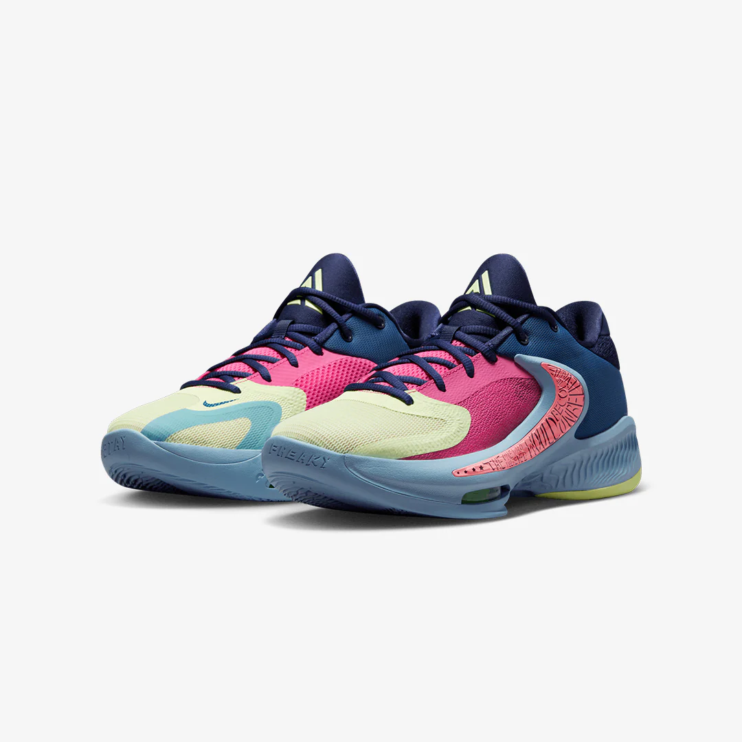 Nike | ZOOM FREAK 4  { DK MARINA BLUE/BARELY VOLT-PINK GAZE - Image 2