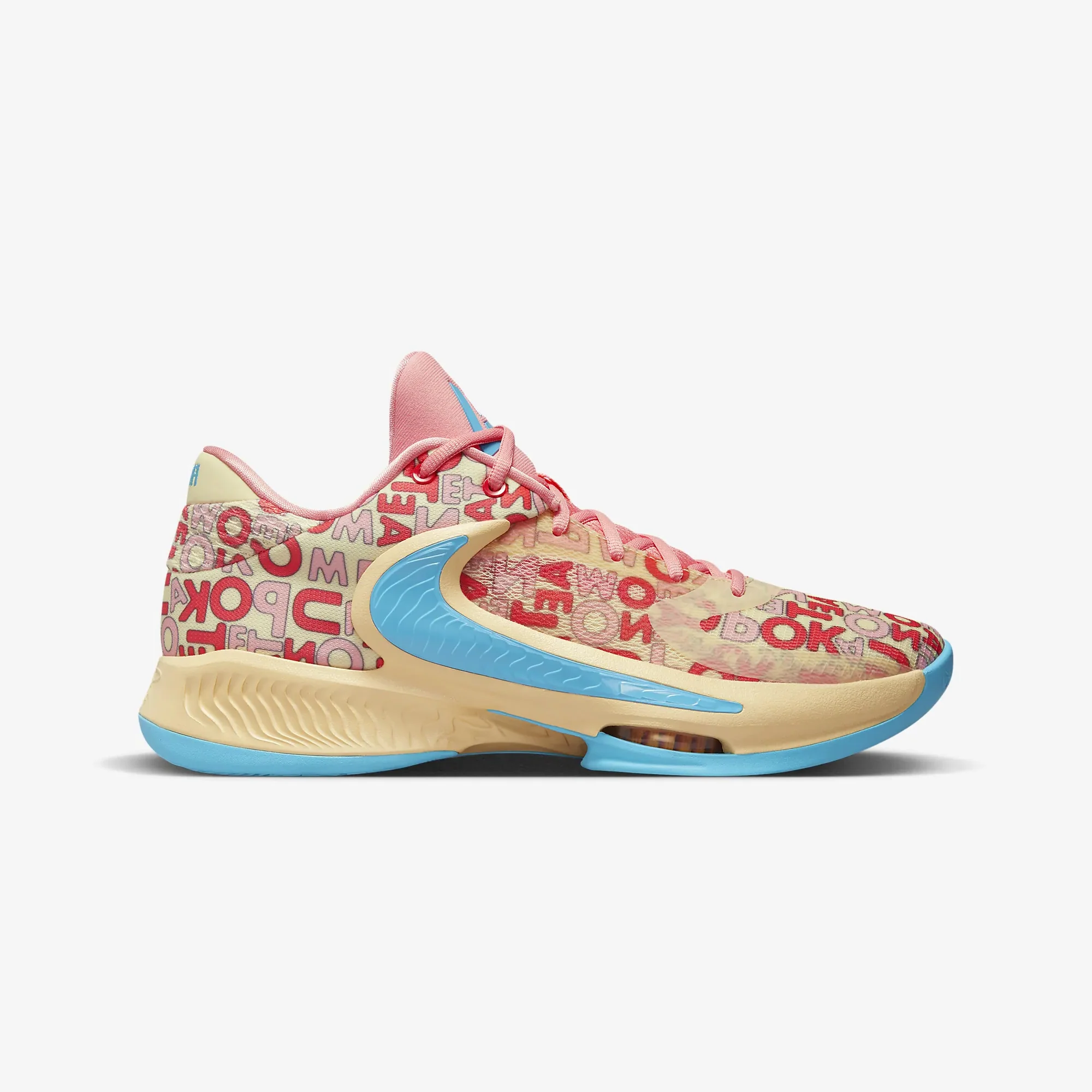 Nike | ZOOM FREAK 4 { PALE VANILLA/BLUE LIGHTNING-CORAL CHALK